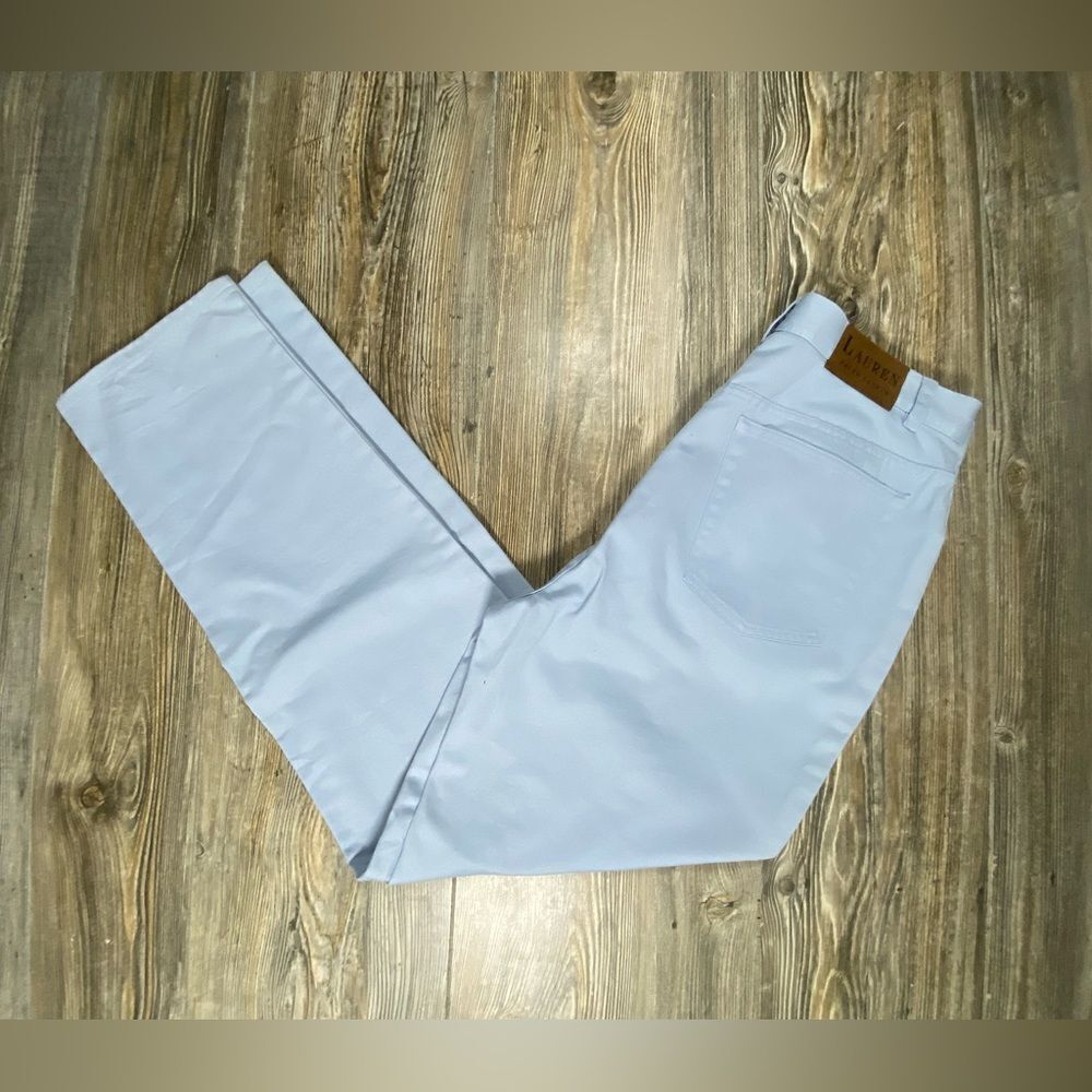 NWT VINTAGE Lauren Ralph Lauren Vineyard Pants Women 10 Blue Chino Golf Bootcut